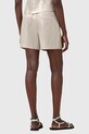 AllSaints szorty lniane AVERIE W069QC srebrny