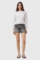 AllSaints szorty jeansowe TATE bawełna szary W076EC