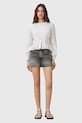 Τζιν σορτς AllSaints TATE βαμβάκι γκρί W076EC