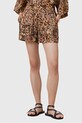 Σορτς από μείγμα μεταξιού AllSaints CHARLI W037TC καφέ AW25