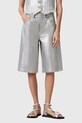 AllSaints szorty bawełniane LOUIE W068EC srebrny AW25