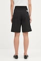 Clothing Carhartt WIP linen blend shorts W' Branford Double Knee I035574.89GD black