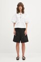 Carhartt WIP szorty z domieszką lnu W' Branford Double Knee I035574.89GD czarny