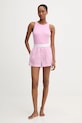 Bavlnené pyžamové šortky Calvin Klein Underwear LV00QS7573 ružová AW25