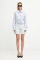 Anine Bing pantaloni scurți din bumbac dalton A.05.0355 albastru