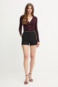 Kratke hlače Elisabetta Franchi SH01757E2 črna AW25