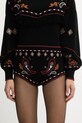 Never Fully Dressed szorty dzianina czarny NFDKN745