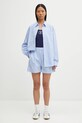 Sporty & Rich szorty bawełniane Eden Script Poplin SH01260673ST61 niebieski
