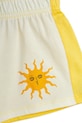 Mini Rodini gyerek pamut rövidnadrág Sun sárga 2563010911