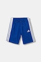 Dětské bavlněné šortky adidas JY5017 modrá AW25