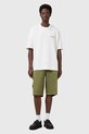 AllSaints szorty bawełniane FLYNN bawełna zielony M019TC