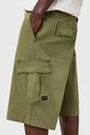 AllSaints szorty bawełniane FLYNN zielony M019TC