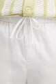 Frescobol Carioca pantaloni scurți din in alb 1241.01