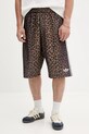 adidas Originals pantaloni scurți Graphic Os Sho tricotaj maro JV7566
