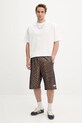 adidas Originals pantaloni scurți Graphic Os Sho JV7566 maro AW25