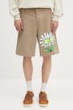 Bavlnené šortky Sky High Farm Daisy bavlna béžová SHF07P014