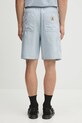 Odzież Carhartt WIP szorty bawełniane Toland I035152.31SXX niebieski