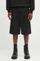 Carhartt WIP szorty bawełniane Cole Cargo gładkie czarny I035566.89GD