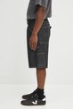 Džínové šortky NEIGHBORHOOD denim painter short pants 251AQNH.PTM04 černá AW25