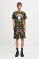 A Bathing Ape szorty bawełniane Camo Shark 001SPL301009M zielony