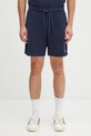 Sporty & Rich szorty bawełniane Eden Script Terry gładkie granatowy SH02760673BL106