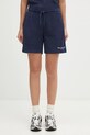 Sporty & Rich szorty bawełniane Eden Script Terry SH02760673BL106 granatowy AW25