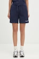 Sporty & Rich szorty bawełniane Eden Script Terry SH02760673BL106 granatowy AW25