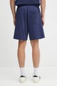 Sporty & Rich cotton shorts Eden Crest Embroidered Gym SH03960666BL106 navy