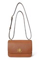 Δερμάτινη τσάντα Lauren Ralph Lauren λείο δέρμα καφέ 431974272