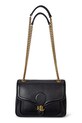 Δερμάτινη τσάντα Lauren Ralph Lauren λείο δέρμα μαύρο 431974552