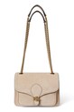 Δερμάτινη τσάντα Lauren Ralph Lauren λείο δέρμα μπεζ 431974553