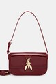 Patrizia Pepe torebka skórzana nie mieści A4 bordowy 8B0231.L125
