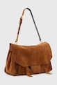 AllSaints geantă din nubuck URSA W321XC maro AW25