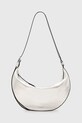 AllSaints geantă de piele HALF uni argintiu W336XC