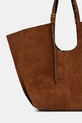 Accesorii AllSaints geantă de piele întoarsă ARA W338XC maro