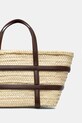 Accesorii Tory Burch poșetă Ella Straw 169219.902 bej
