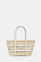 Plážový koš Tory Burch Ella Straw přírodní kůže béžová 169396.101