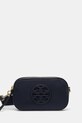 Tory Burch poșetă de piele Miller uni bleumarin 171955.405