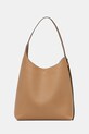 Tory Burch torebka skórzana Romy Hobo skóra licowa beżowy 170964.227