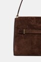 Akcesoria Tory Burch torebka zamszowa Lee Radziwill 169256.200 brązowy