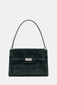 Tory Burch torebka zamszowa Lee Radziwill nie mieści A4 zielony 169256.400