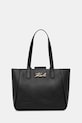 Karl Lagerfeld torebka skórzana K/SIGNATURE skóra licowa czarny A3W30133