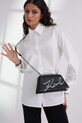 Karl Lagerfeld torebka skórzana A3W30138 czarny AW25