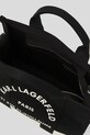 Βαμβακερή τσάντα Karl Lagerfeld A3W50025 μαύρο