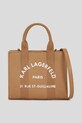 Хлопковая сумка Karl Lagerfeld K/RSG печать коричневый A3W50118