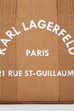 Βαμβακερή τσάντα Karl Lagerfeld καφέ A3W50118