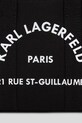 Akcesoria Karl Lagerfeld torebka bawełniana A3W50118 czarny