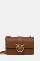 Pinko poșetă de piele uni maro 105856.A0F1