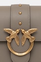 Кожена чанта Pinko сив 105856.A0F1