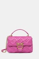 Pinko torebka skórzana skóra licowa różowy 100044.A2JX